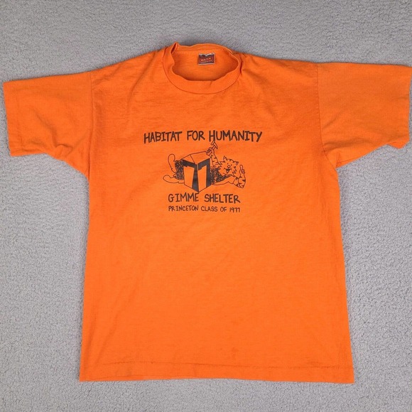 Vintage Habitat For Humanity T-Shirt Mens Large Princeton Class‎ Of 1977 BEST - Picture 1 of 14